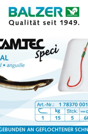 Camtec Speci Aalhaken mit geflochtener Schnur